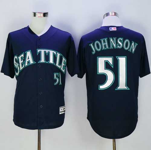 Seattle Mariners #51 Randy Johnson Navy Blue New Cool Base Stitched Baseball Jersey,We sell and wholesale Seattle Mariners #51 Randy Johnson Navy Blue New Cool Base Stitched Baseball Jersey on line form chian!